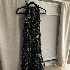 Ulla Johnson Black Floral Maxi Dress
